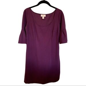 Purple 3/4 bell sleeve dress size 2 from Ann Taylor